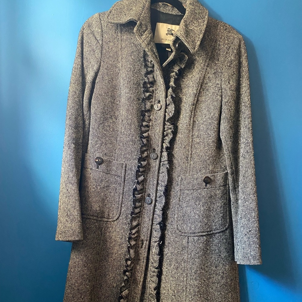 Burberry tweed wool coat